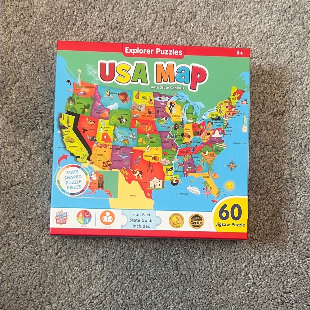 USA Map Jigsaw for Kids NWT unopened